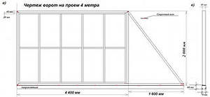 Чертеж откатных ворот 