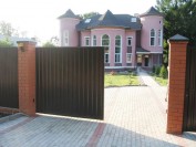 Откатные ворота из профлиста